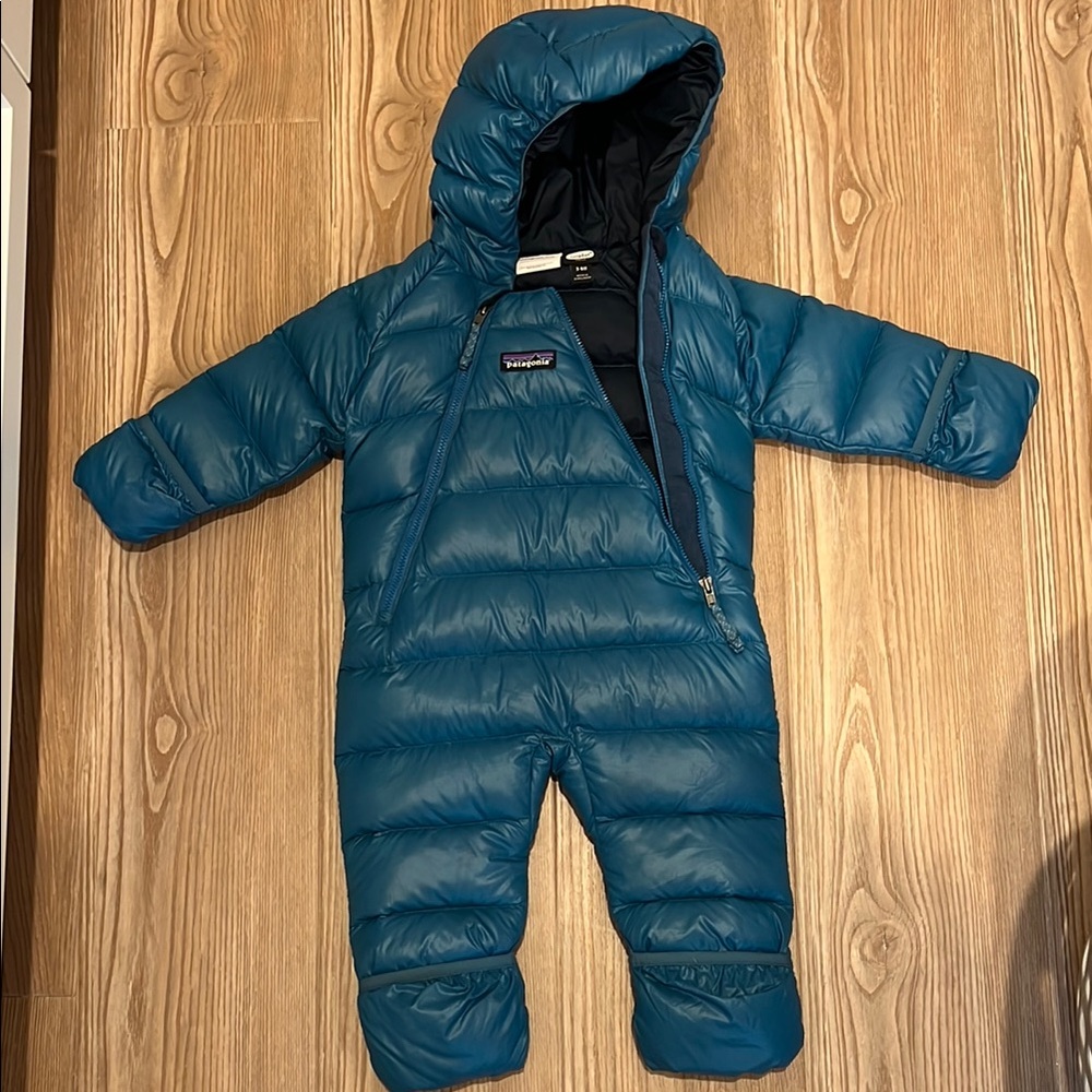 Patagonia Teal Baby Snowsuit